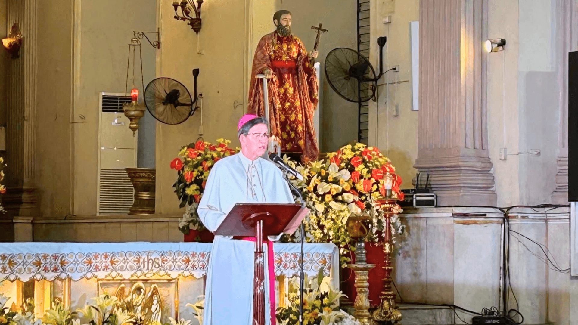 April 28, 2026 nia Archbishop Alberto Uy in Cebu Metropolitan Cathedral a first State of the Archdiocese Address a athugenna. (Photo Facebook Cebu Archdiocesan Commission on Social Communication)