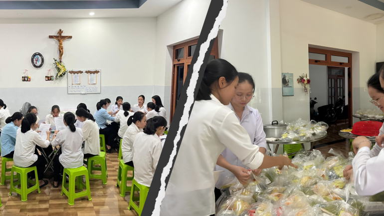 Phan Thiet mun a um sister jil lai te the Lovers of the Holy Cross Postulants ten ankuong 100 athawn in mipi hasat genthei thuoh te ding in ahawmkhie uh.