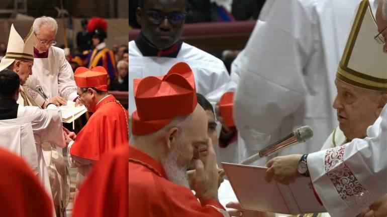Japan gam pan a Cardinal Tarcisio Isao Kikuchi SVD leh Iran gam pan a Cardinal Dominique Joseph Mathieu.jpg